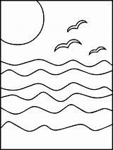 Coloring Pages Sea Wave Waves Ocean Beach Kids Colouring Turtle Printable Choose Board Wecoloringpage sketch template