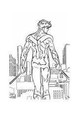 Nightwing Coloring Justice Young Pages Printable sketch template