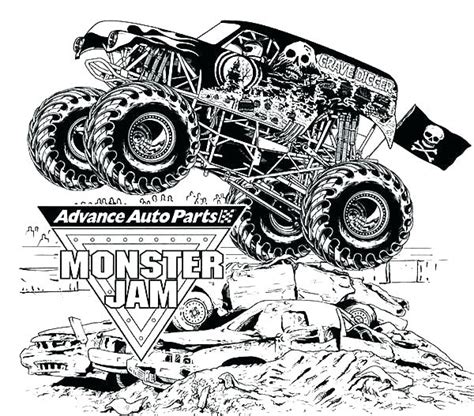 grave digger monster truck drawing  paintingvalleycom explore