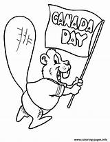 Canada Coloring Pages Flag Beaver Waving Canadian Happy Printable Banner National Mole Color Memorable Joyful Print Colouring Netart Online Flags sketch template