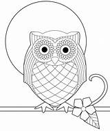 Coloring Owl Pages Cute Printable Popular sketch template