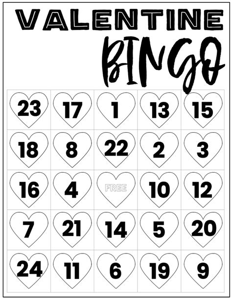 valentine bingo printable cards paper trail design