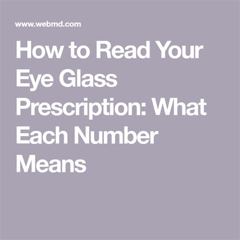 Reading Your Eyeglass Prescription Prescription Eye Prescription