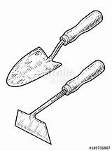 Trowel Drawing Getdrawings Garden Shovel sketch template