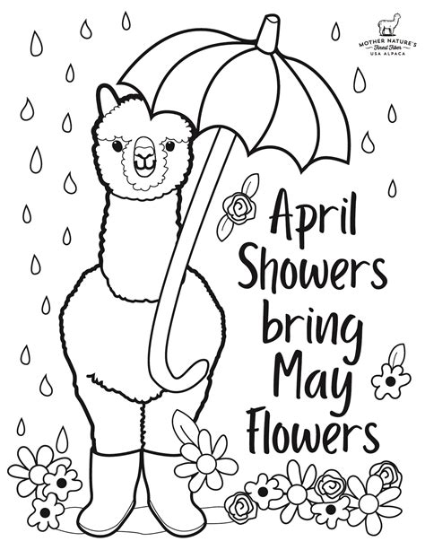 april shower coloring pages