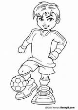 Coloring Soccer Player Large sketch template