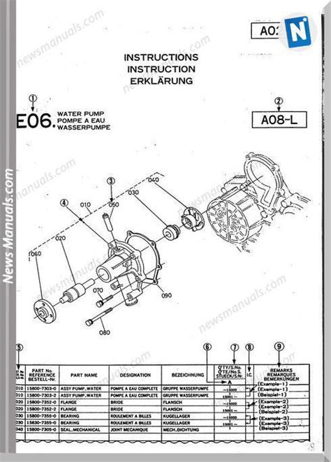 kubota diesel engine  bbs ec  parts list