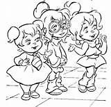 Coloring Pages Chipettes Alvin Chipmunks sketch template