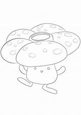 Pokemon Vileplume Coloring Generation Pages Grass Type Kids sketch template