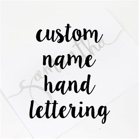 custom  hand lettering