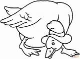 Coloring Pages Duck Hat Color Printable Duckling Hunting Online Drawing Print Frogs Supercoloring sketch template