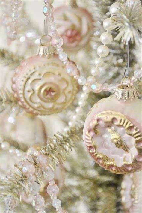 vintage pink christmas ornaments pictures   images  facebook tumblr pinterest