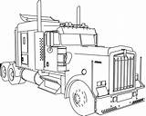 Kenworth W900 Camiones Tractor Rig Peterbilt Sheets Traileros Carros Gooseneck sketch template