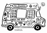 Ice Cream Coloring Pages Truck Colouring Van Printable Kids Book Bestcoloringpagesforkids Food Sunday Vans Seller Difficult Choose Board sketch template