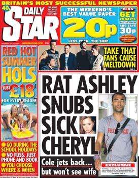 tabloid  spot  front page apology