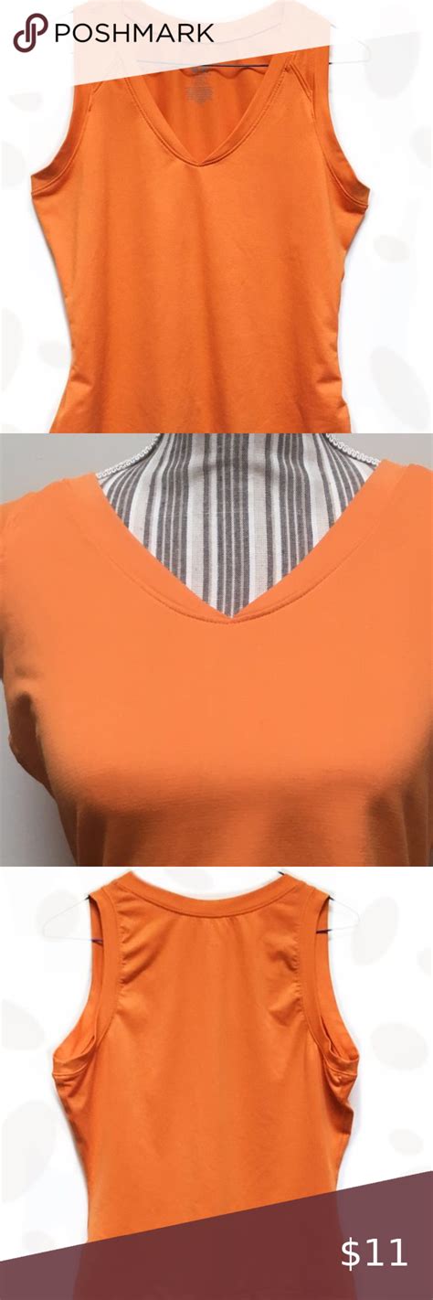 orange  neck athletic sleeveless top   sleeveless top clothes design tops