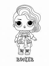 Lol Coloring Pages Doll Dolls Surprise Color Print Omg Rocker Swag Printable Girls Mc Kids Queen Bee Drawing Sheet Angel sketch template