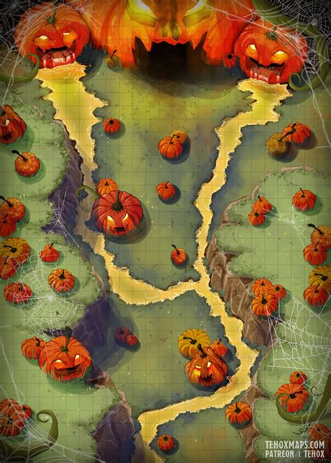 pumpkin dragons lair  halloween map rbattlemaps