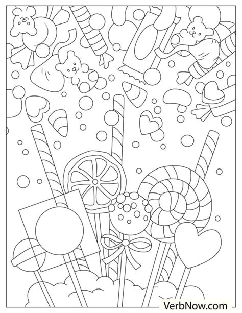 candy coloring pages   printable  verbnow