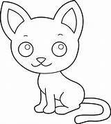 Kitten Kitty Cliparts Lineart Corn Pngfind sketch template