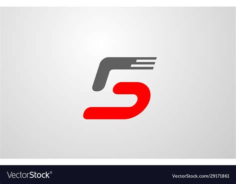 number   logo icon design  company vector image