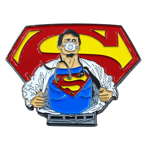 Cl4 19 Superman Nurse Doctor Emt Paramedic Technician Rn Bsn Lpn Pin