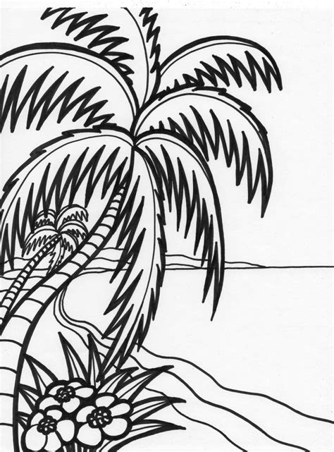 coloring page beach theme coloring home