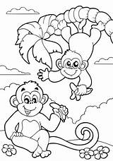 Ausmalbilder Ausmalen Affen Tiere Dieren Dschungel Malvorlagen Malvorlage Affe Kinder Jongens Stoere Safari Kostenlose Tijdmetkinderen Leukste Drucken Familie Downloaden Agbc sketch template