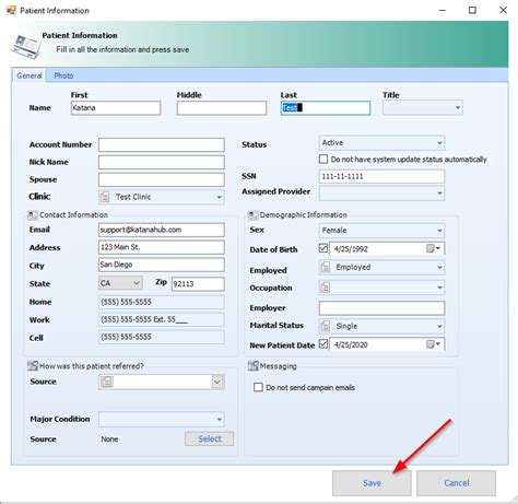 How To Add Edit Or Inactivate A New Patient Katana Enterprises Llc