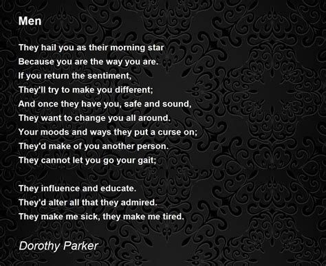 men poem  dorothy parker poem hunter