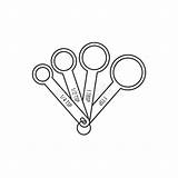 Spoons Teaspoon sketch template