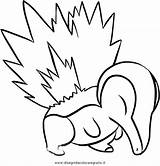 Cyndaquil Pokemon Coloring Pages Drawing Getcolorings Pag Getdrawings Printable Color sketch template