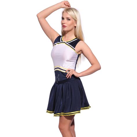 High School Glee Printable Cheerleader Fancy Dress Pompoms Panty Black