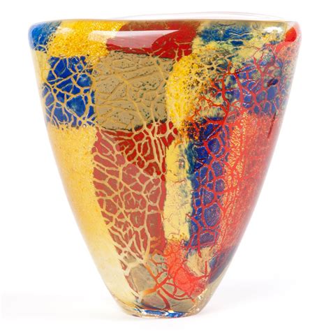 Buy Luxury Lane Hand Blown Multicolor Abstract Art Glass Vase 8 Tall
