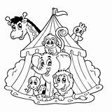 Circus Dieren Zirkus Circo Kindergarten Circustent Ausmalbilder Leukvoorkids Leuke Ausmalen Leuk Fasching Tekeningen Gezicht Carnival Tiere Bezoeken Clipart Bord sketch template