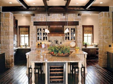 sprawling texas ranch style home rustic kitchen cabinets kitchen