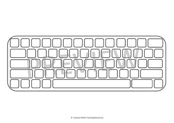 computer keyboard template  suzanne welch teaching resources tpt