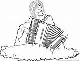 Accordion Player Dots Connect Dot Template Worksheet Kids Coloring sketch template