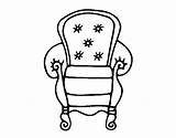 Armchair Coloring Classic Chair Getdrawings Coloringcrew sketch template