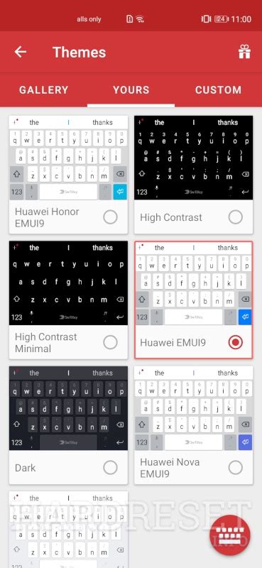 change keyboard theme  huawei  prime
