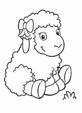 Sheep Coloring Baby Pages Cute Adorable Coloringsky Drawing Kids Lambs Animal Color Doodle Gaddynippercrayons sketch template