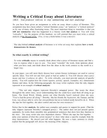 paper critical analysis sample  template