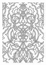 Coloring Pages Adult Patterns Pattern Adults Medieval Middle Medievaux Printable Tapestry Colouring Simple Book Abstract Nightmare Age Before Christmas Serve sketch template