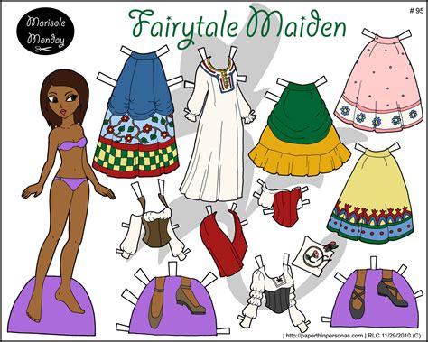 fairytale maiden printable paper doll paper dolls paper dolls
