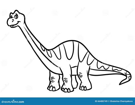 diplodocus dinosaur jurassic period coloring pages stock illustration