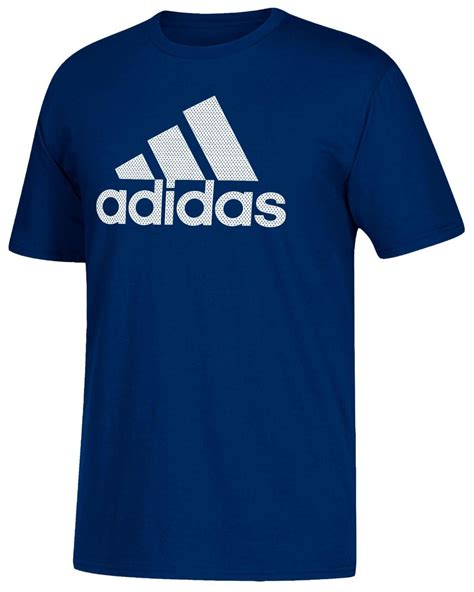 adidas cotton logo  shirt  dark navy blue  men lyst