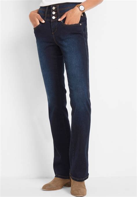 bonprix flared jeans blaudunkelblau zalandoch