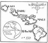 Hawaii Coloring Hawaiian Map Pages Kids State Theme Printable Drawing Flag Color Luau Islands Oahu Preschool Travel Themed Stuff Activities sketch template