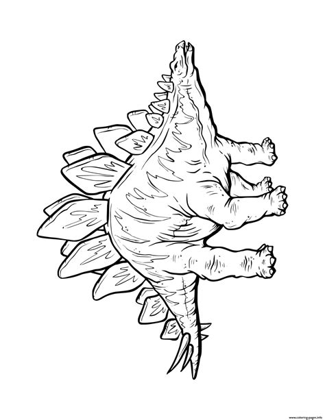 dinosaur stegosaurus coloring page printable