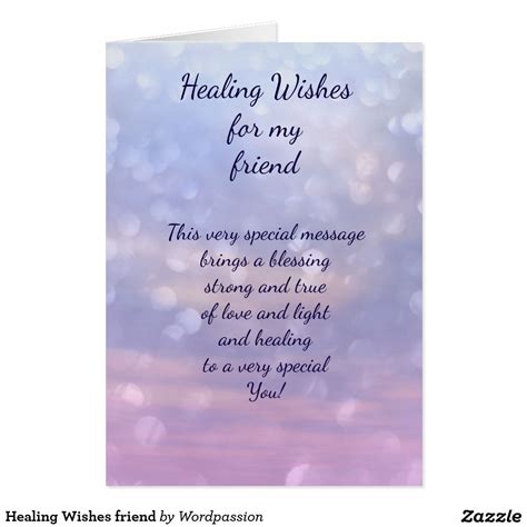 healing wishes friend card zazzle